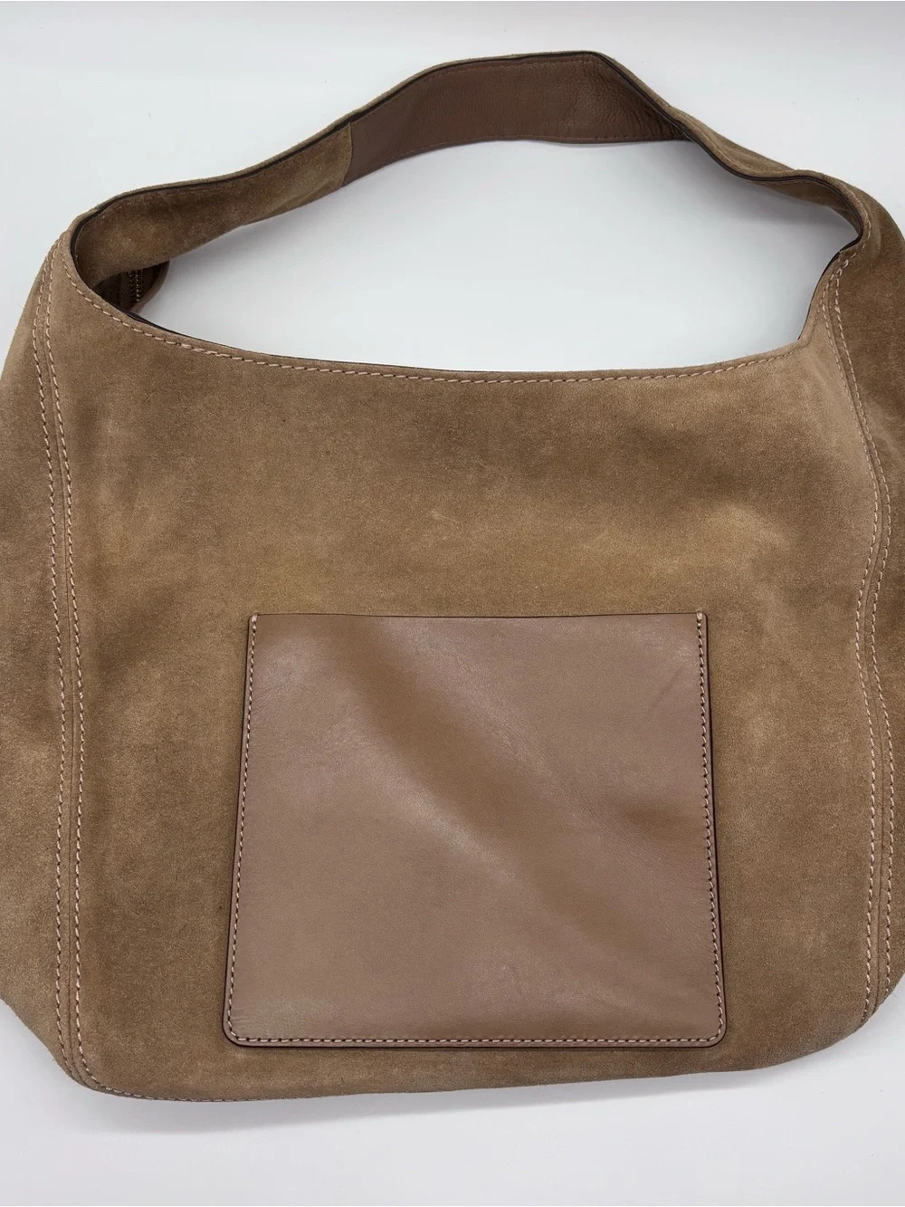 Michael Kors Lena Slouchy Suede Hobo Bag - Camel/Brown
